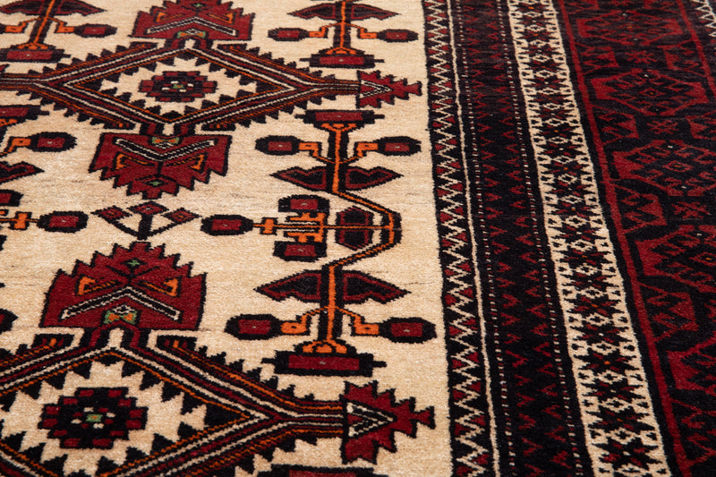 6' 7" x 3' 4" Excellent Hand-Knotted Vintage Fine Tribal Rug - Yasi & Fara 