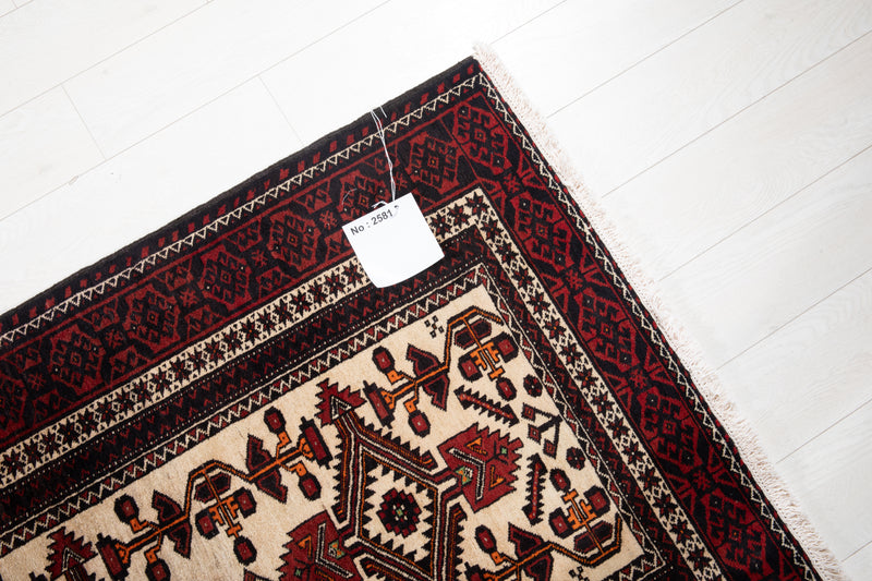 6' 7" x 3' 4" Excellent Hand-Knotted Vintage Fine Tribal Rug - Yasi & Fara 