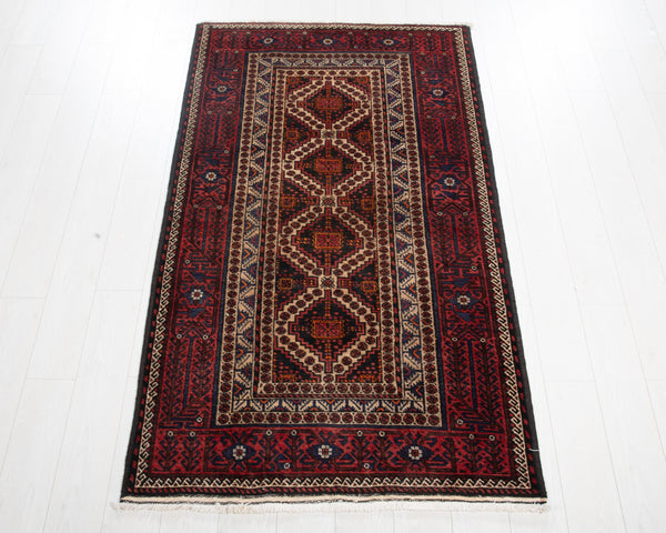 6' 4" x 3' 8" Excellent Hand-Knotted Vintage Fine Tribal Rug - Yasi & Fara 