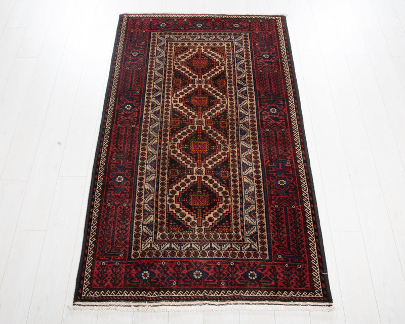 6' 4" x 3' 8" Excellent Hand-Knotted Vintage Fine Tribal Rug - Yasi & Fara 