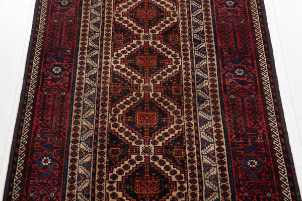 6' 4" x 3' 8" Excellent Hand-Knotted Vintage Fine Tribal Rug - Yasi & Fara 