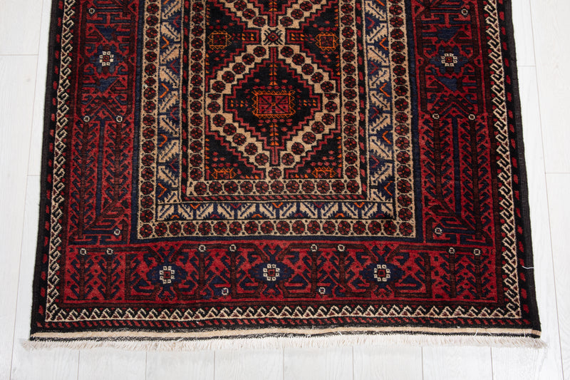 6' 4" x 3' 8" Excellent Hand-Knotted Vintage Fine Tribal Rug - Yasi & Fara 