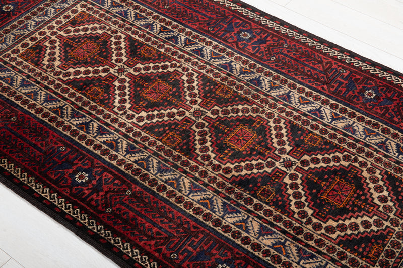 6' 4" x 3' 8" Excellent Hand-Knotted Vintage Fine Tribal Rug - Yasi & Fara 