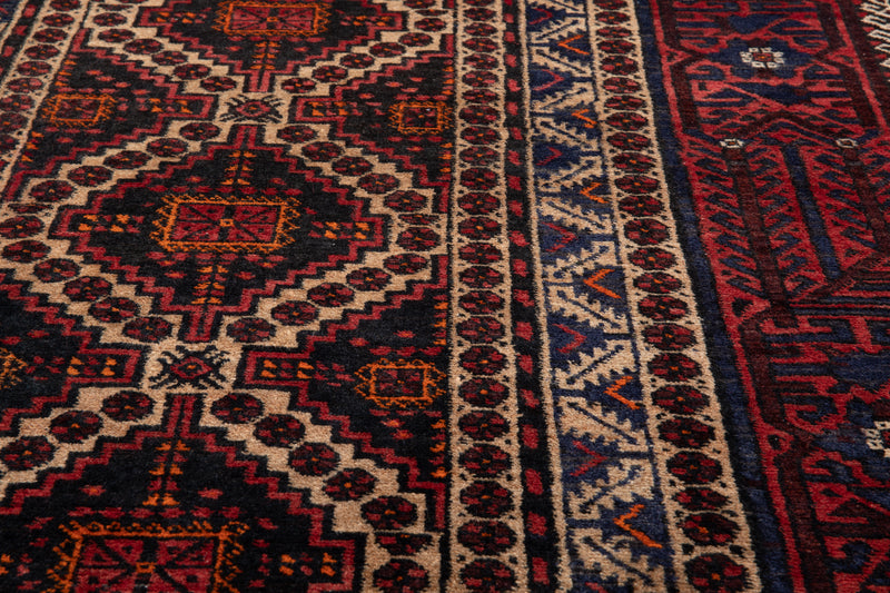 6' 4" x 3' 8" Excellent Hand-Knotted Vintage Fine Tribal Rug - Yasi & Fara 