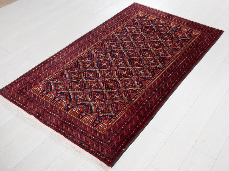 6' x 3' 3" Excellent Hand-Knotted Vintage Fine Tribal Rug - Yasi & Fara 