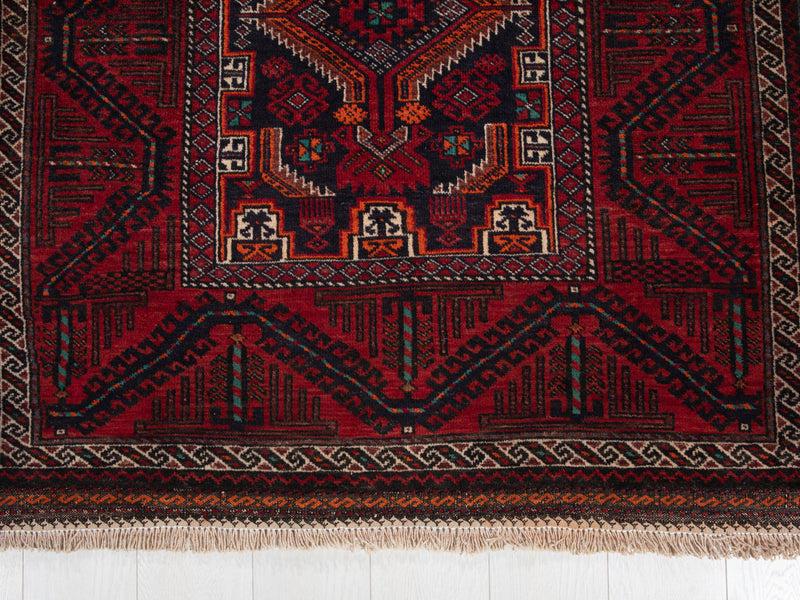 7' 3" x 3' 7" Excellent Hand-Knotted Vintage Fine Tribal Rug - Yasi & Fara 