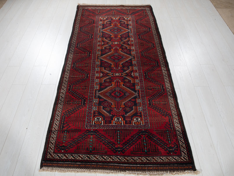 7' 3" x 3' 7" Excellent Hand-Knotted Vintage Fine Tribal Rug - Yasi & Fara 