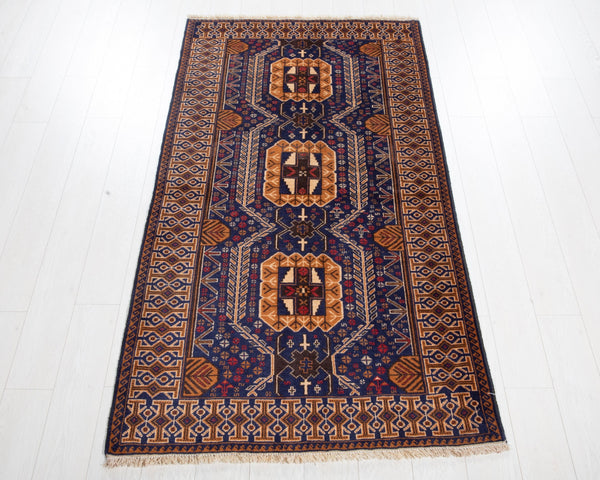 6' 10" x 3' 6" Excellent Hand-Knotted Fine Vintage Tribal Rug - Yasi & Fara 