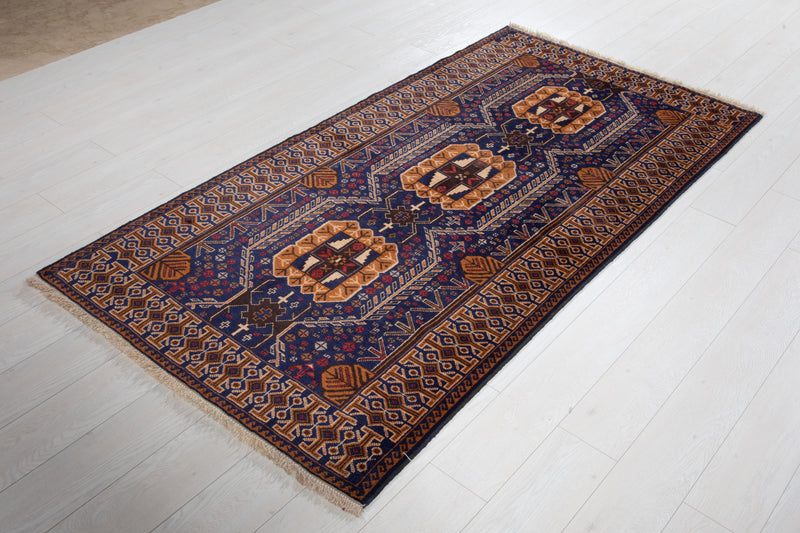 6' 10" x 3' 6" Excellent Hand-Knotted Fine Vintage Tribal Rug - Yasi & Fara 