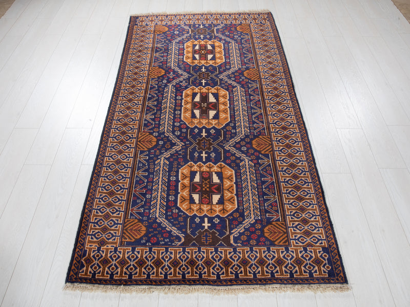 6' 10" x 3' 6" Excellent Hand-Knotted Fine Vintage Tribal Rug - Yasi & Fara 