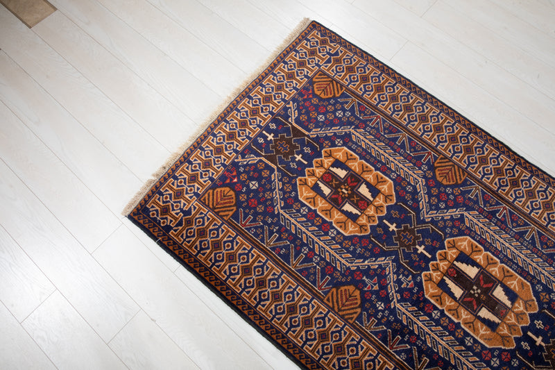 6' 10" x 3' 6" Excellent Hand-Knotted Fine Vintage Tribal Rug - Yasi & Fara 