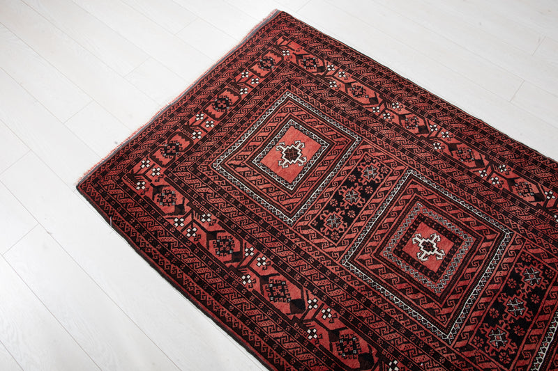 6' 7" x 3' 9" Excellent Hand-Knotted Fine Vintage Tribal Rug - Yasi & Fara 